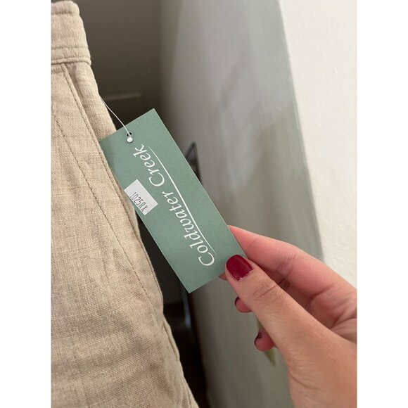 NWT Coldwater Creek Womens Flax Linen Blend Pull-On Shorts 18W Beige - Picture 9 of 9